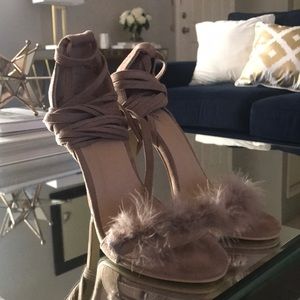 Faux strap up heels
